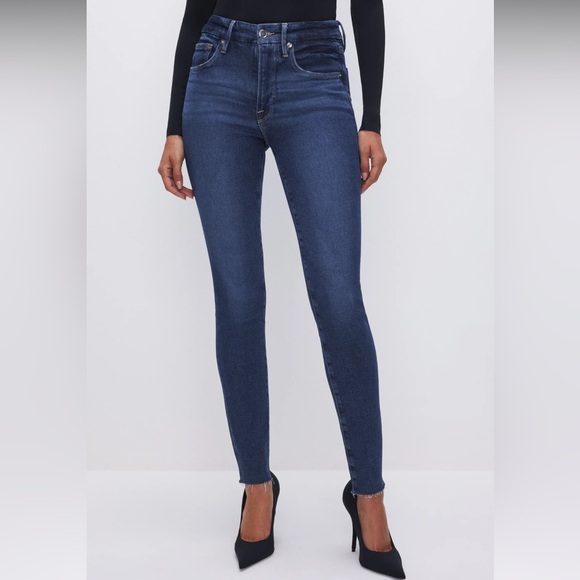 Good American Denim - Good American High Rise Dark Blue Jeans